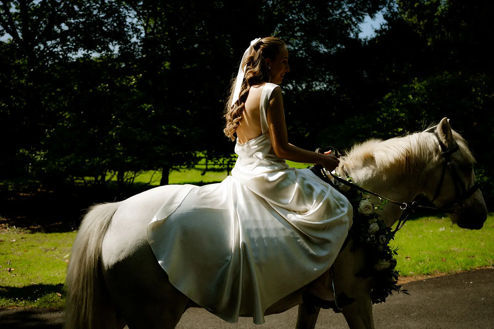 Bride on Horse at Waterford Castle